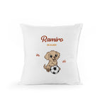 Almohadón Perro Futbol Bordado Personalizado
