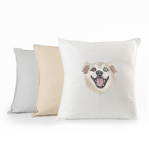 Almohadón bordado con tu mascota