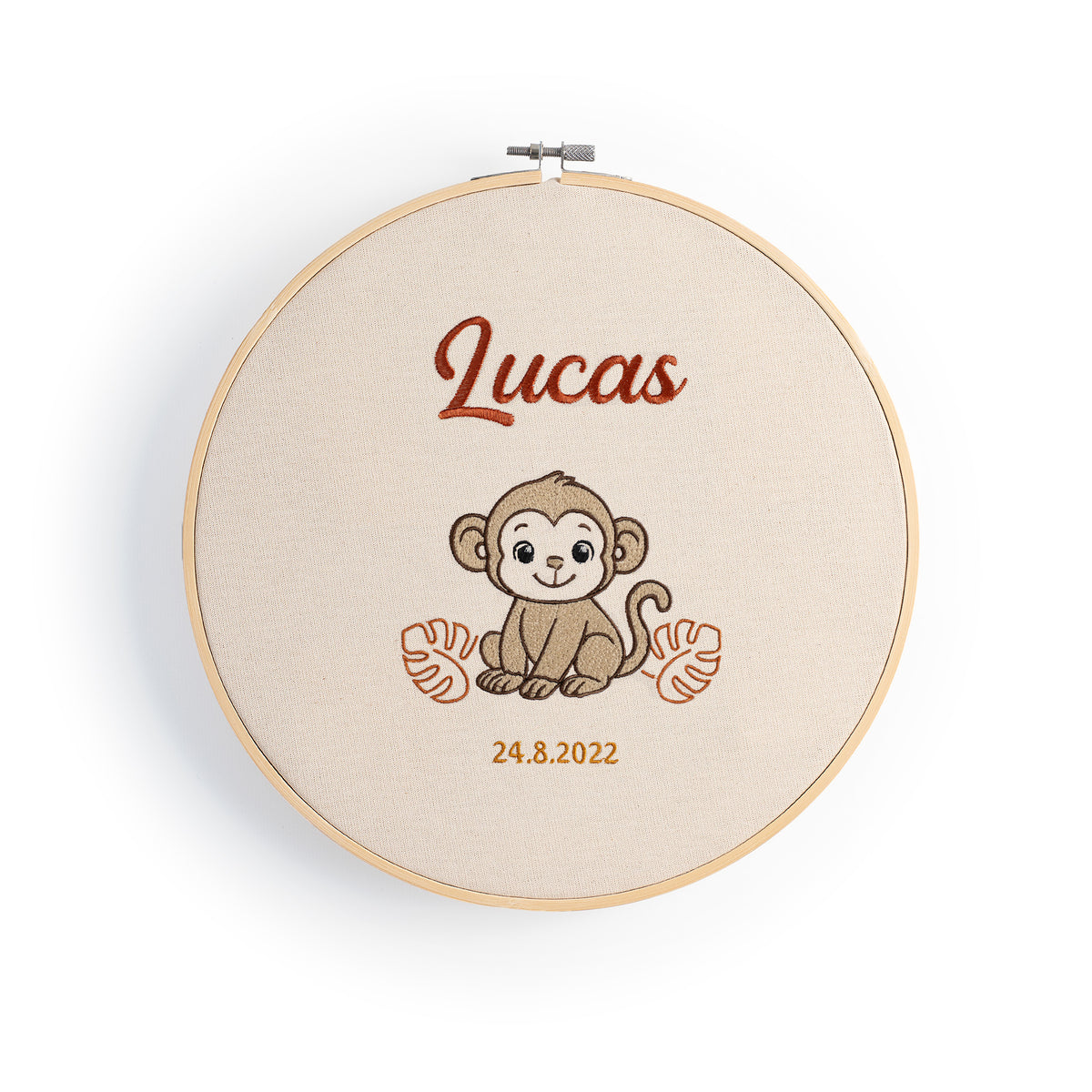 Bastidor Mono Personalizado con Nombre y Fecha