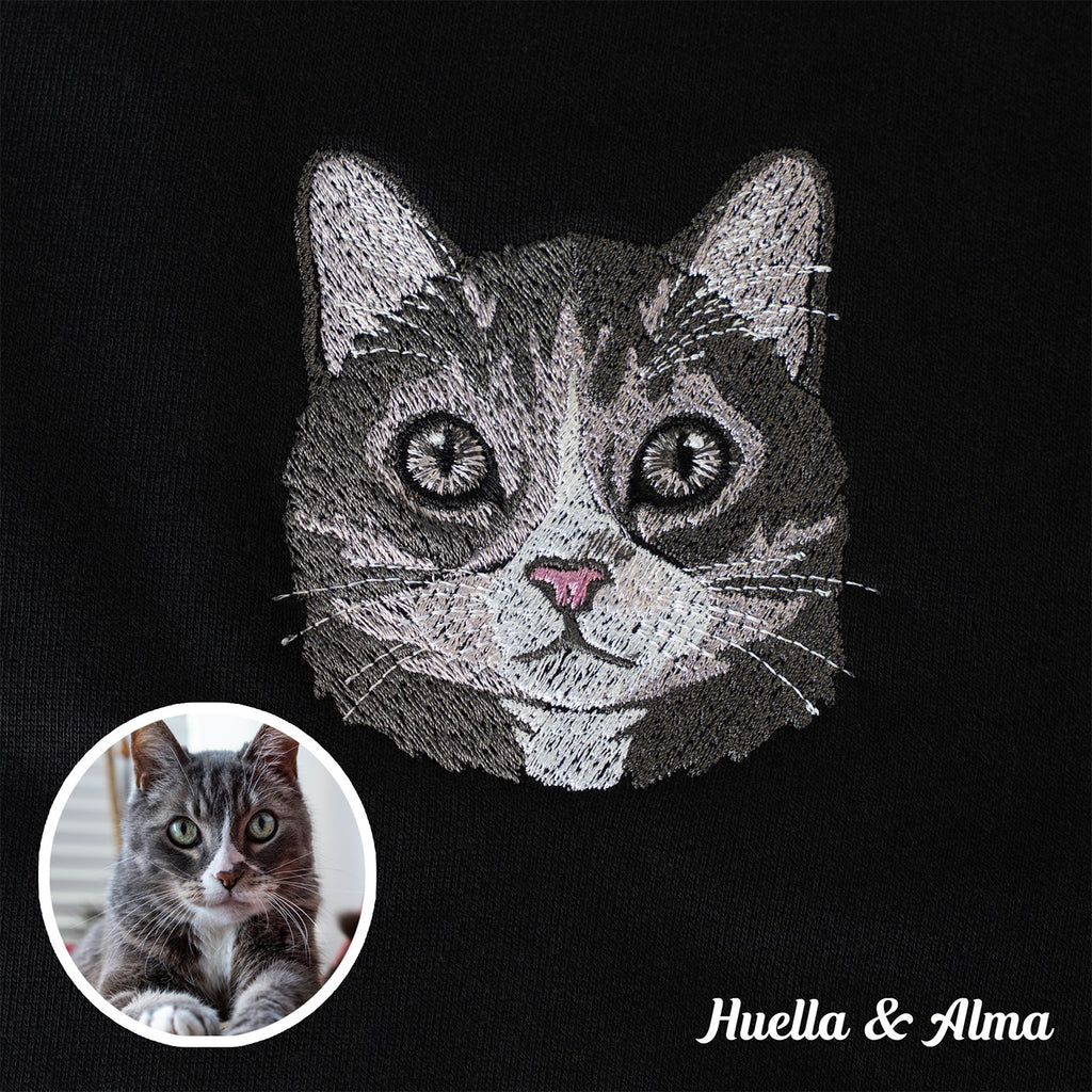 Campera con capucha bordada con tu foto