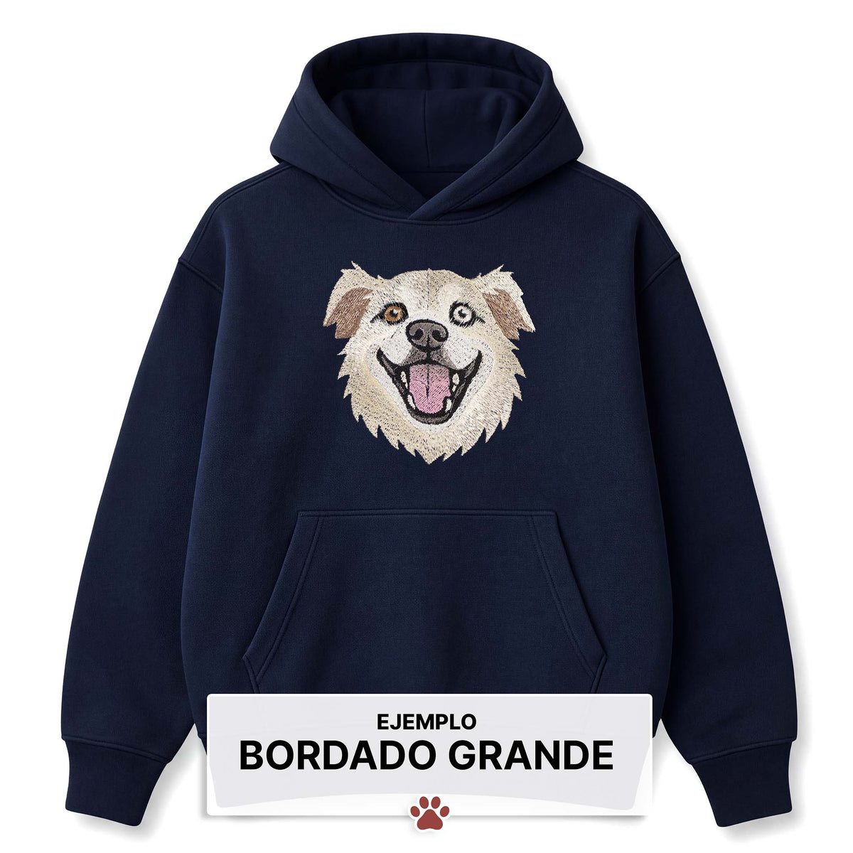 Buzo con capucha bordado L con tu mascota
