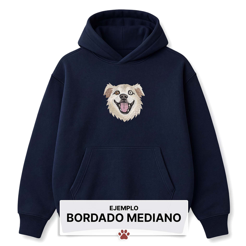 Buzo con capucha bordado M con tu mascota