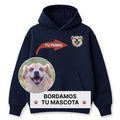 Buzo con capucha bordado con tu mascota
