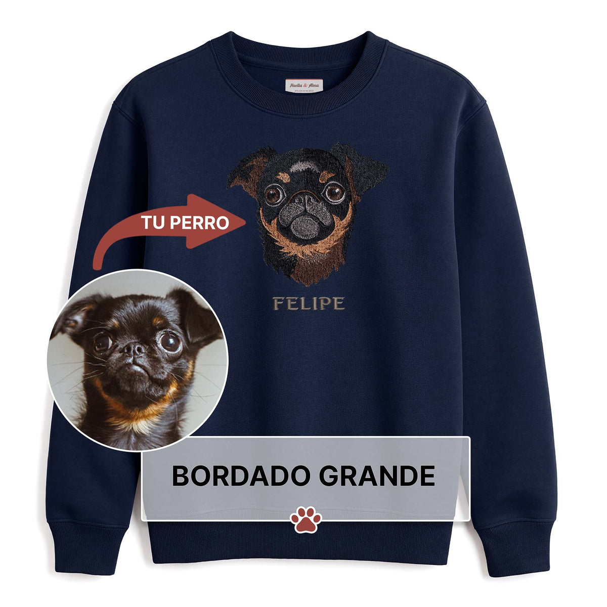 Buzo bordado L con tu Mascota.