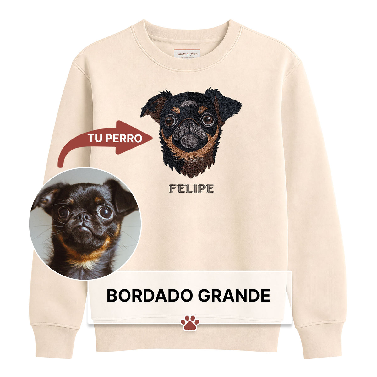 Buzo bordado L con tu Mascota.