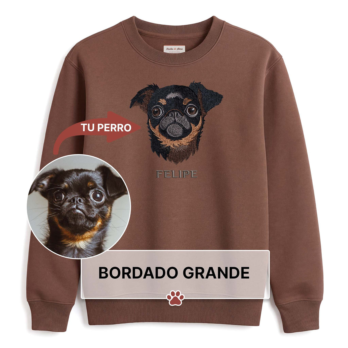 Buzo bordado L con tu Mascota.