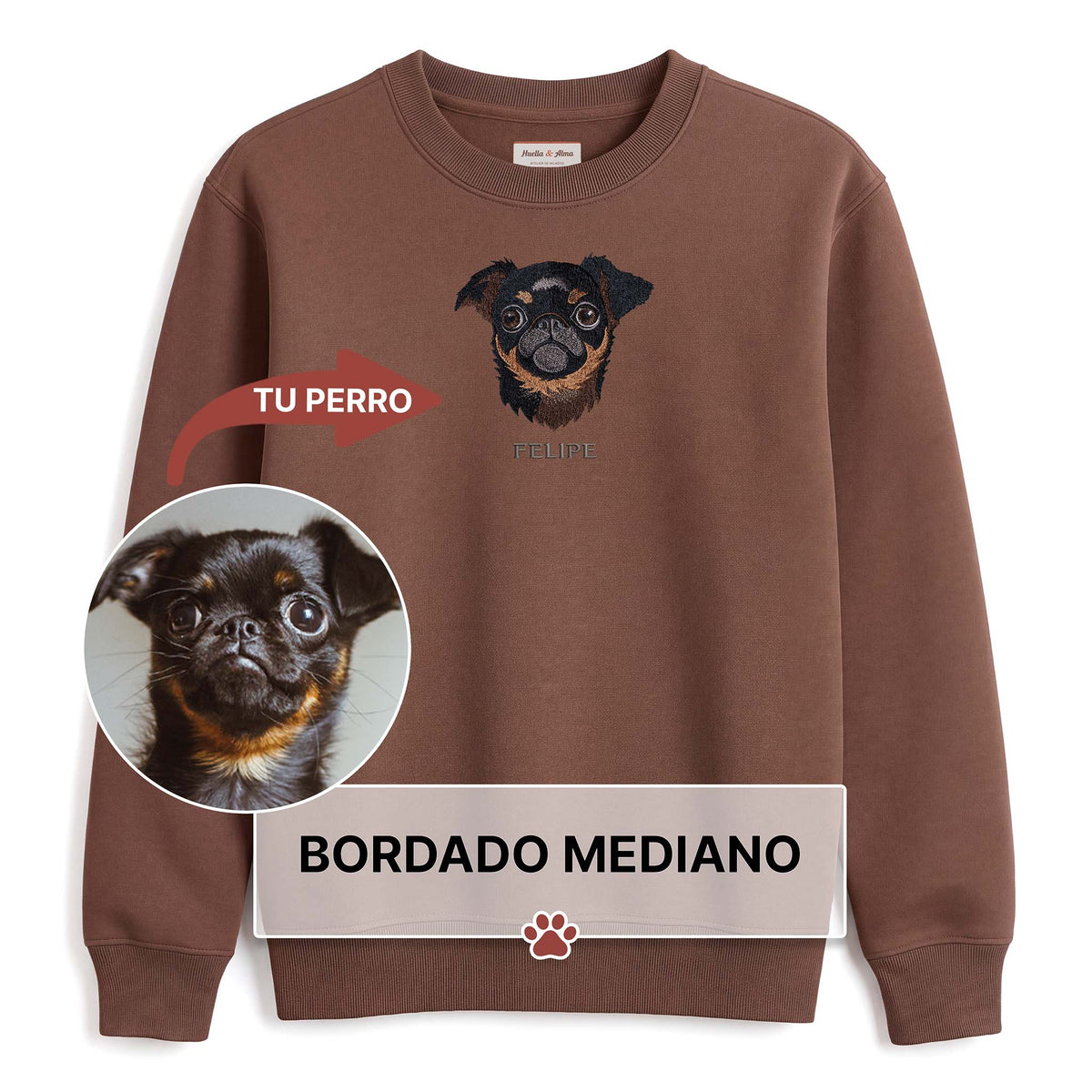 Buzo bordado M con tu mascota