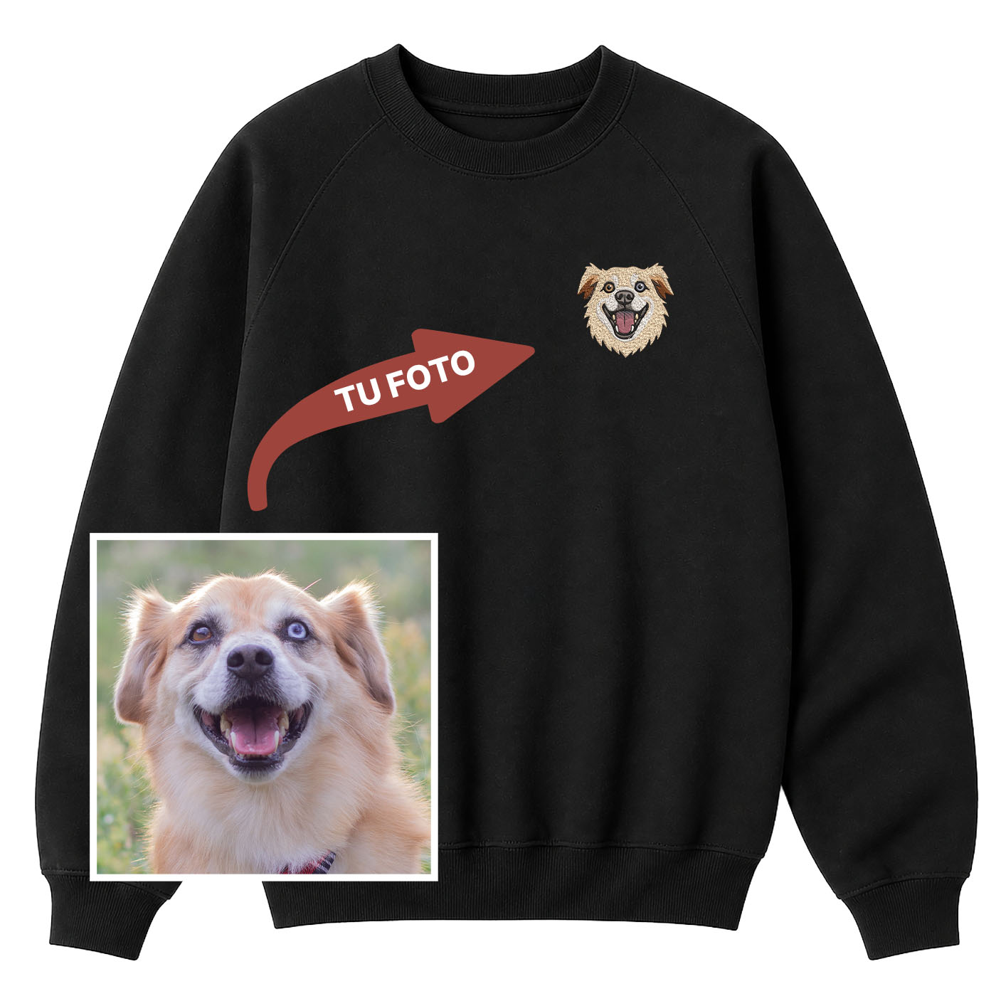 Buzo bordado personalizado con tu mascota - Huella y Alma