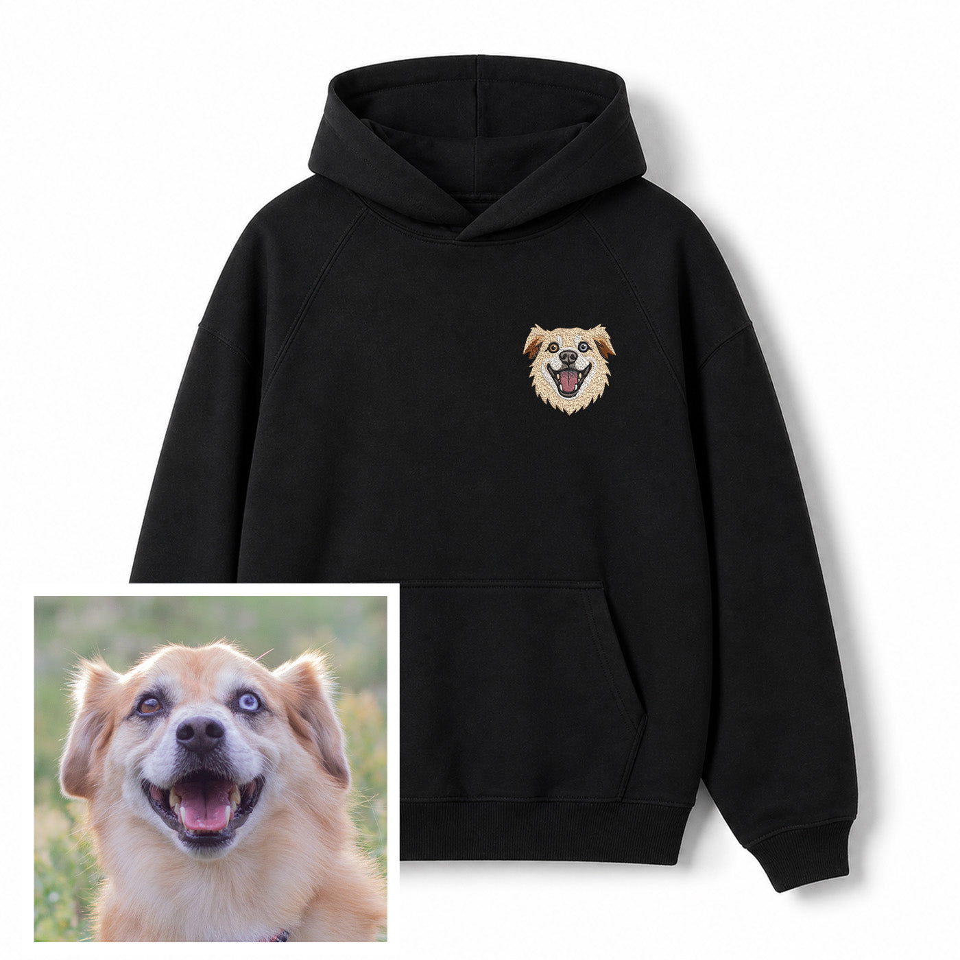 Buzo con capucha bordado con tu mascota - Huella y Alma