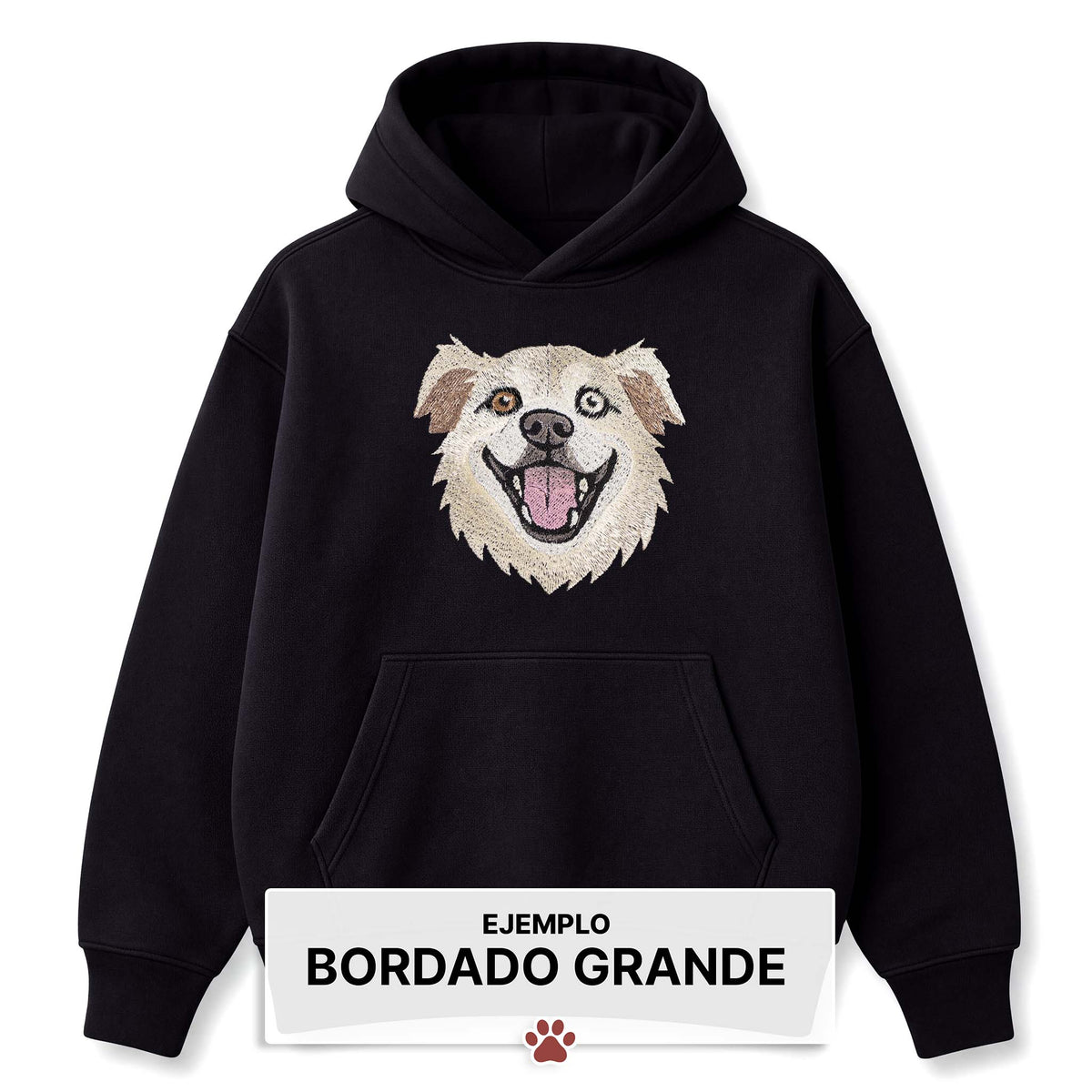 Buzo con capucha bordado L con tu mascota