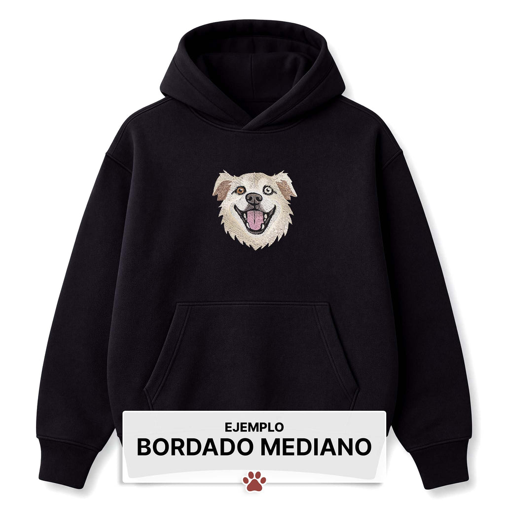 Buzo con capucha bordado M con tu mascota