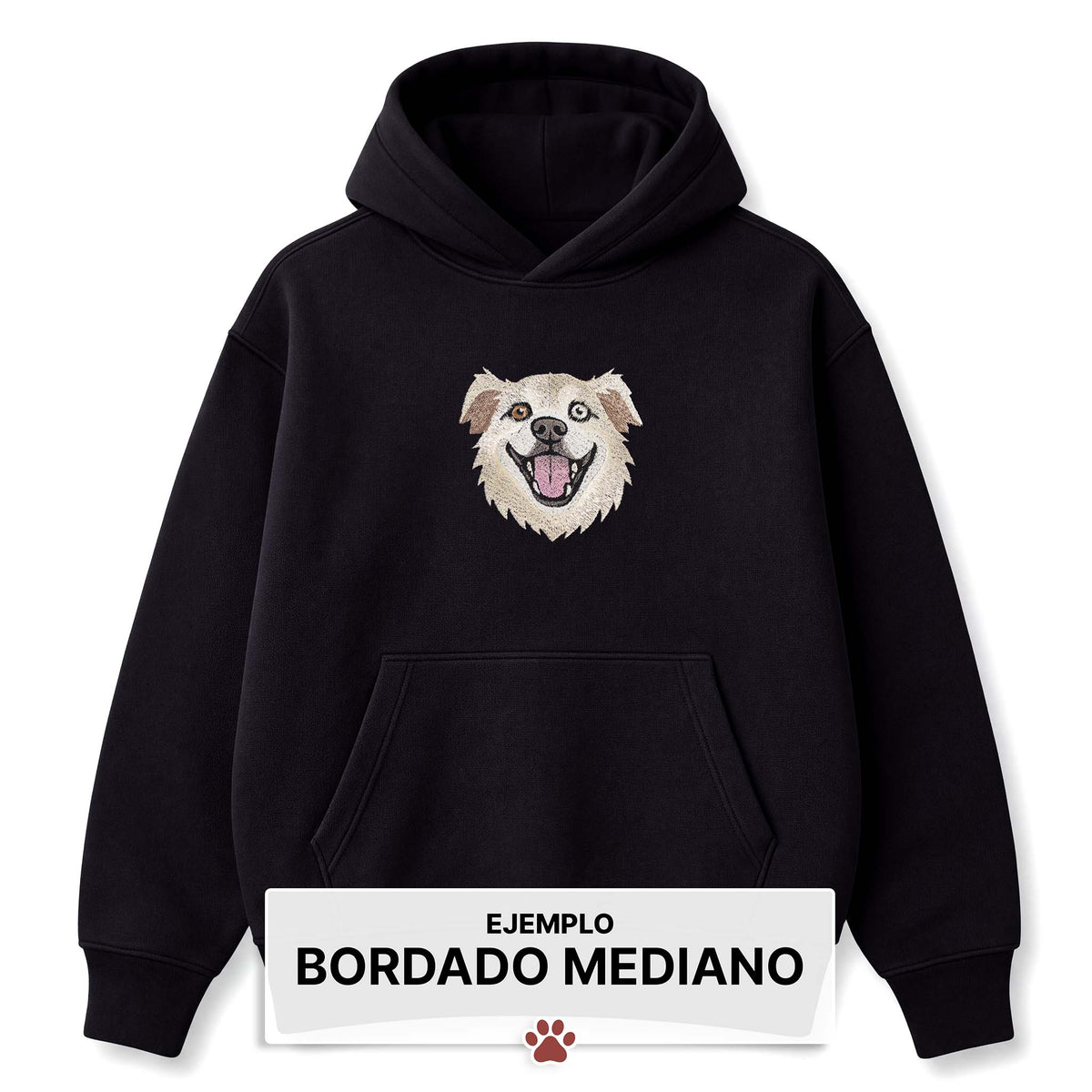 Buzo con capucha bordado M con tu mascota