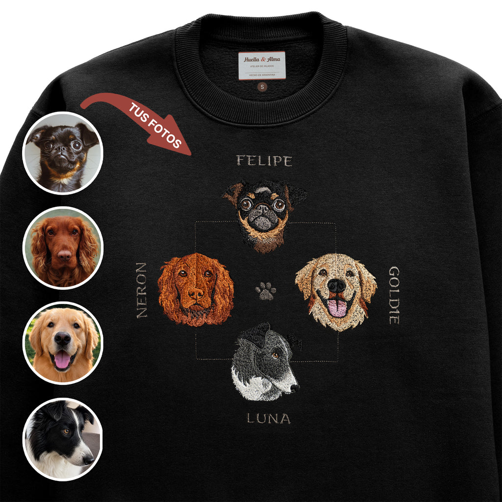 Buzo bordado personalizado con tu mascota
