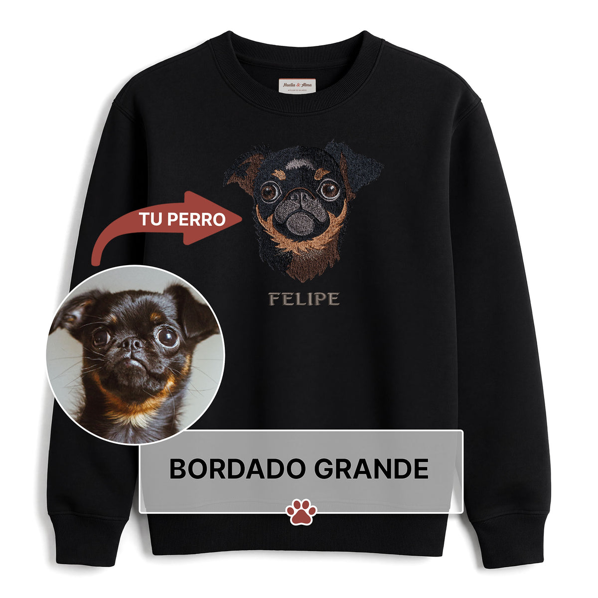 Buzo bordado L con tu Mascota.