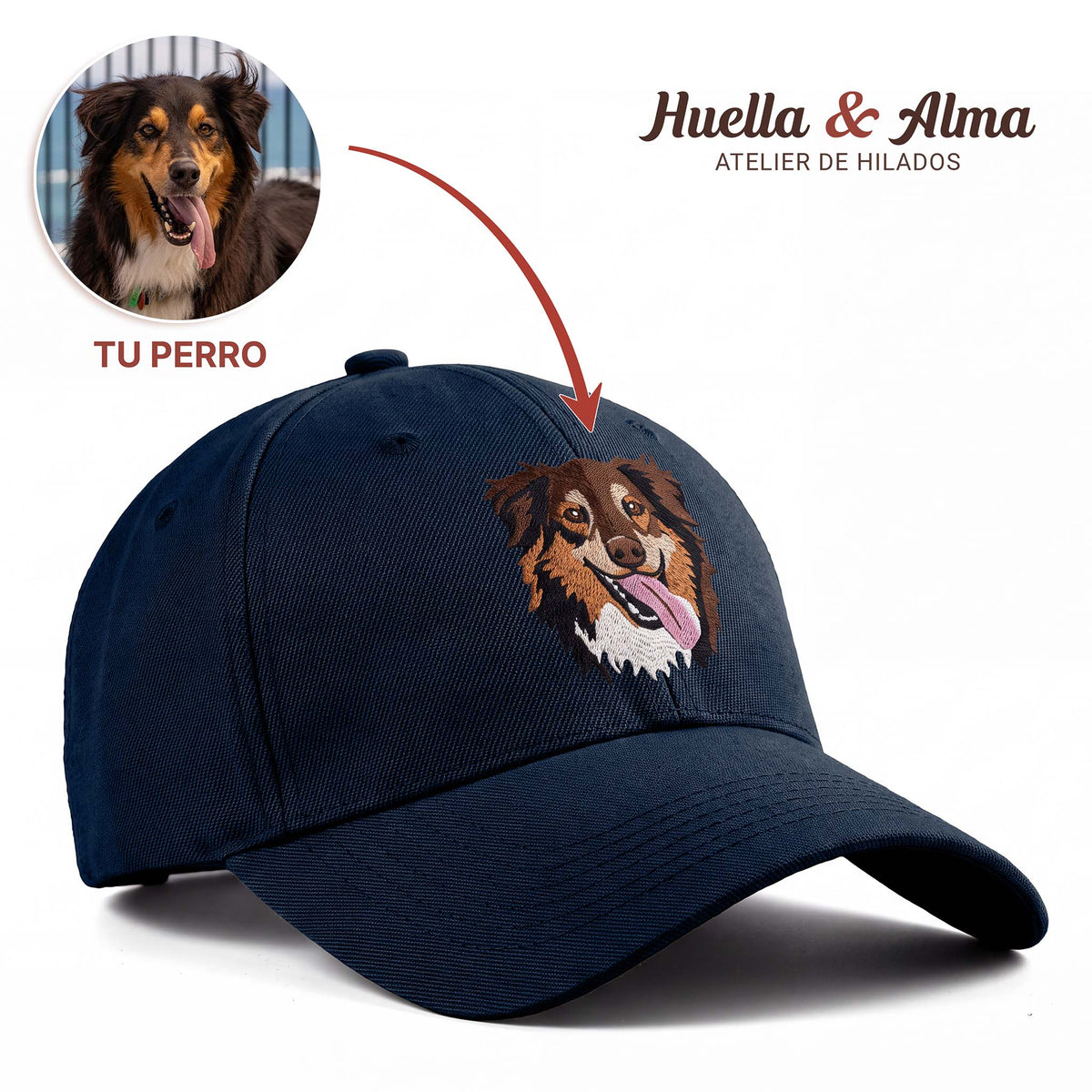 Gorra bordada personalizada con tu mascota