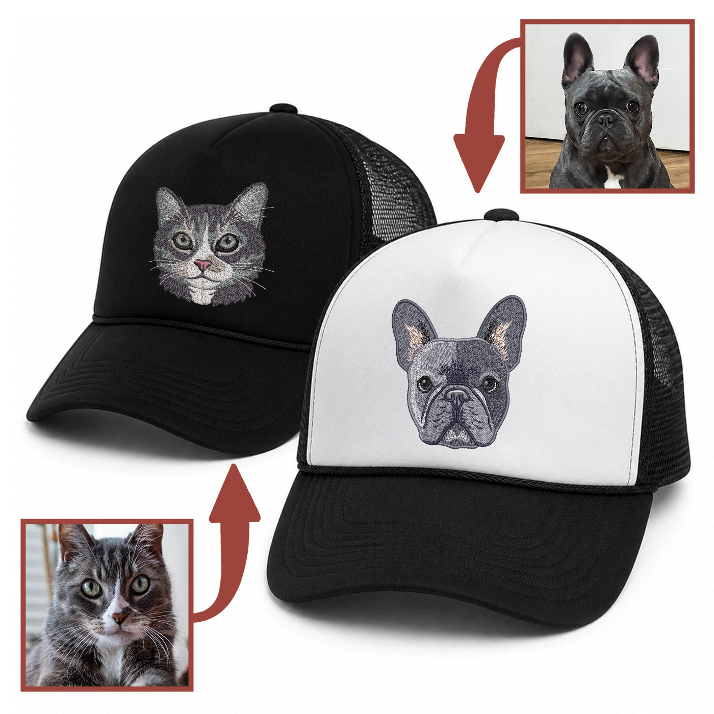 Gorra bordada personalizada con tu mascota - Huella y Alma