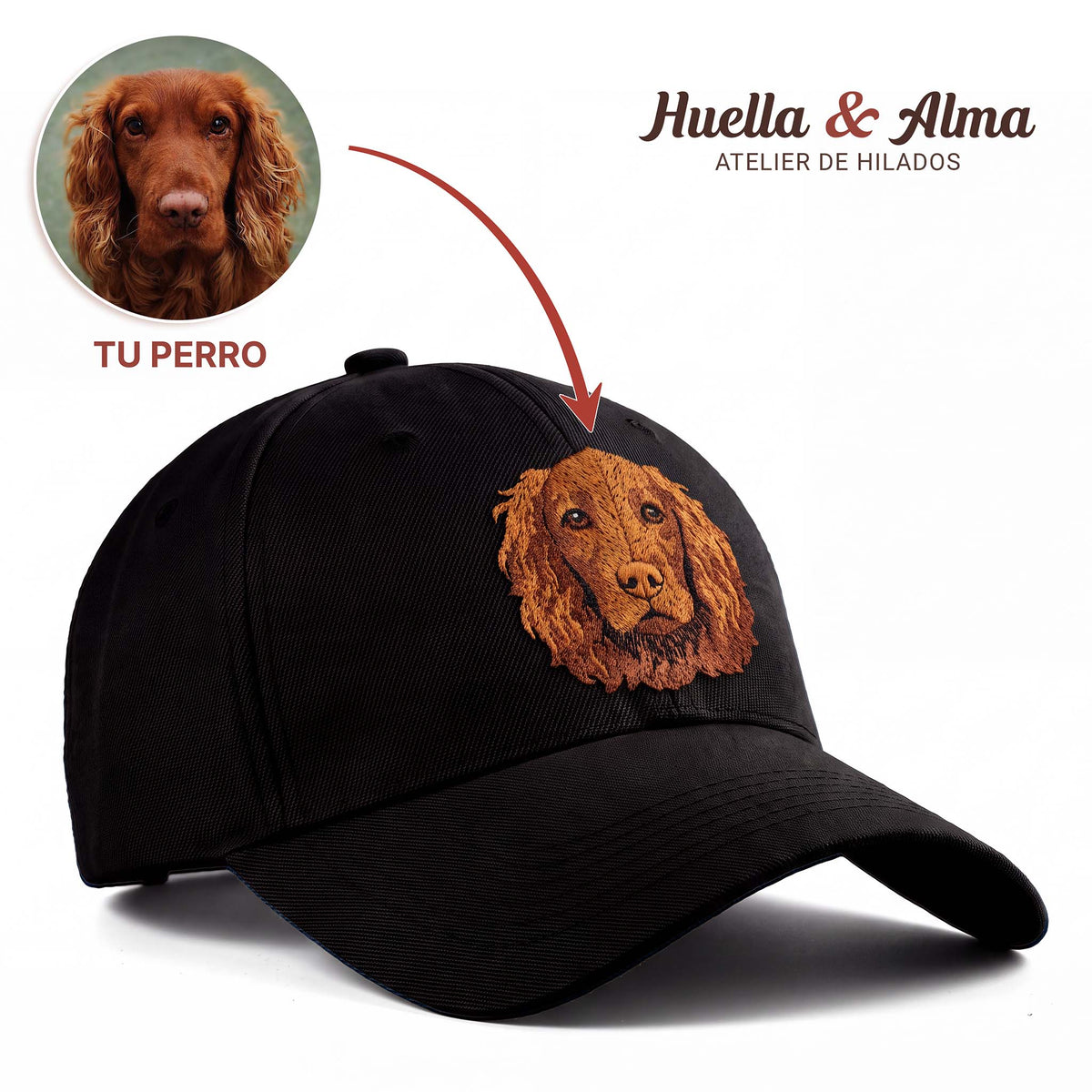 Gorra bordada personalizada con tu mascota