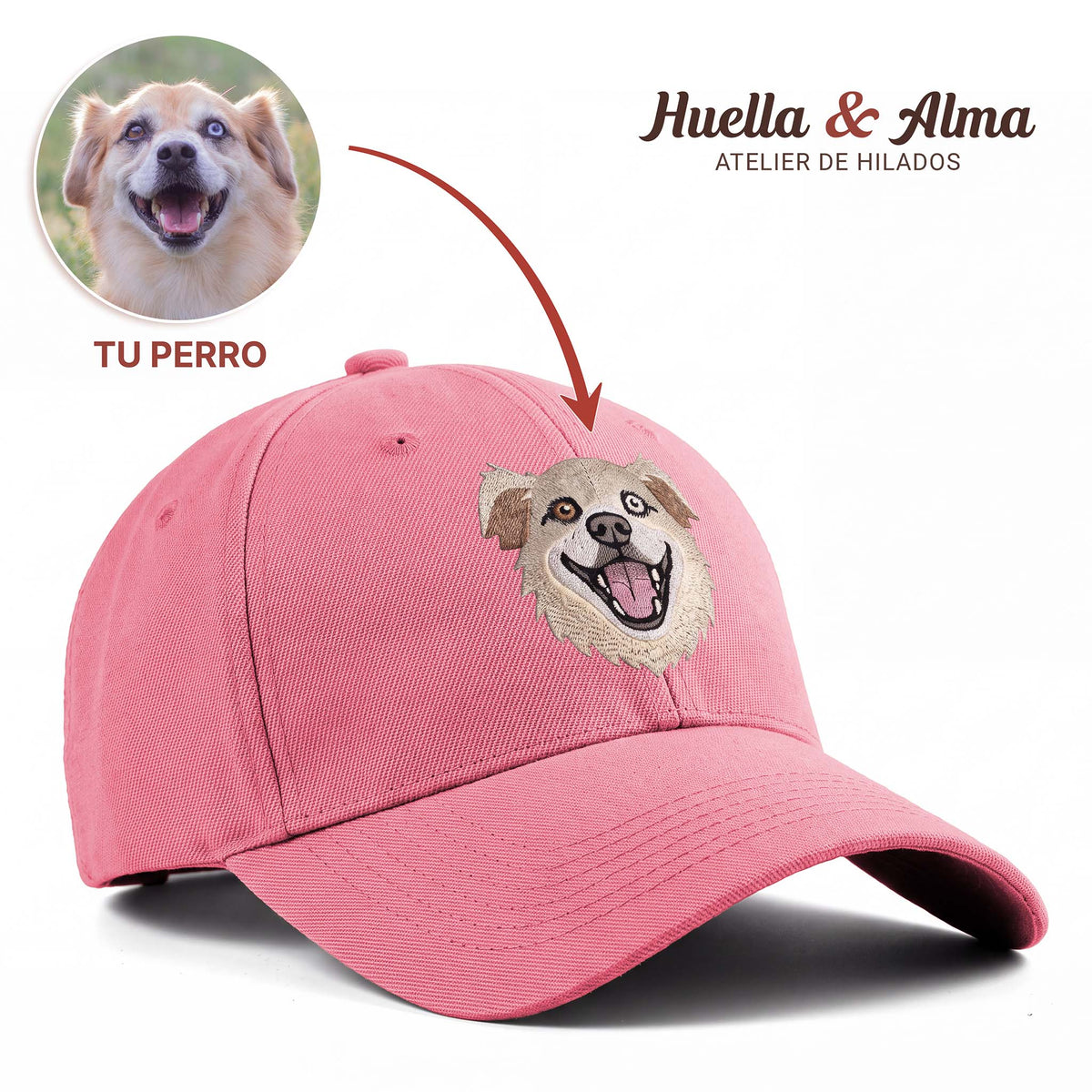 Gorra bordada personalizada con tu mascota
