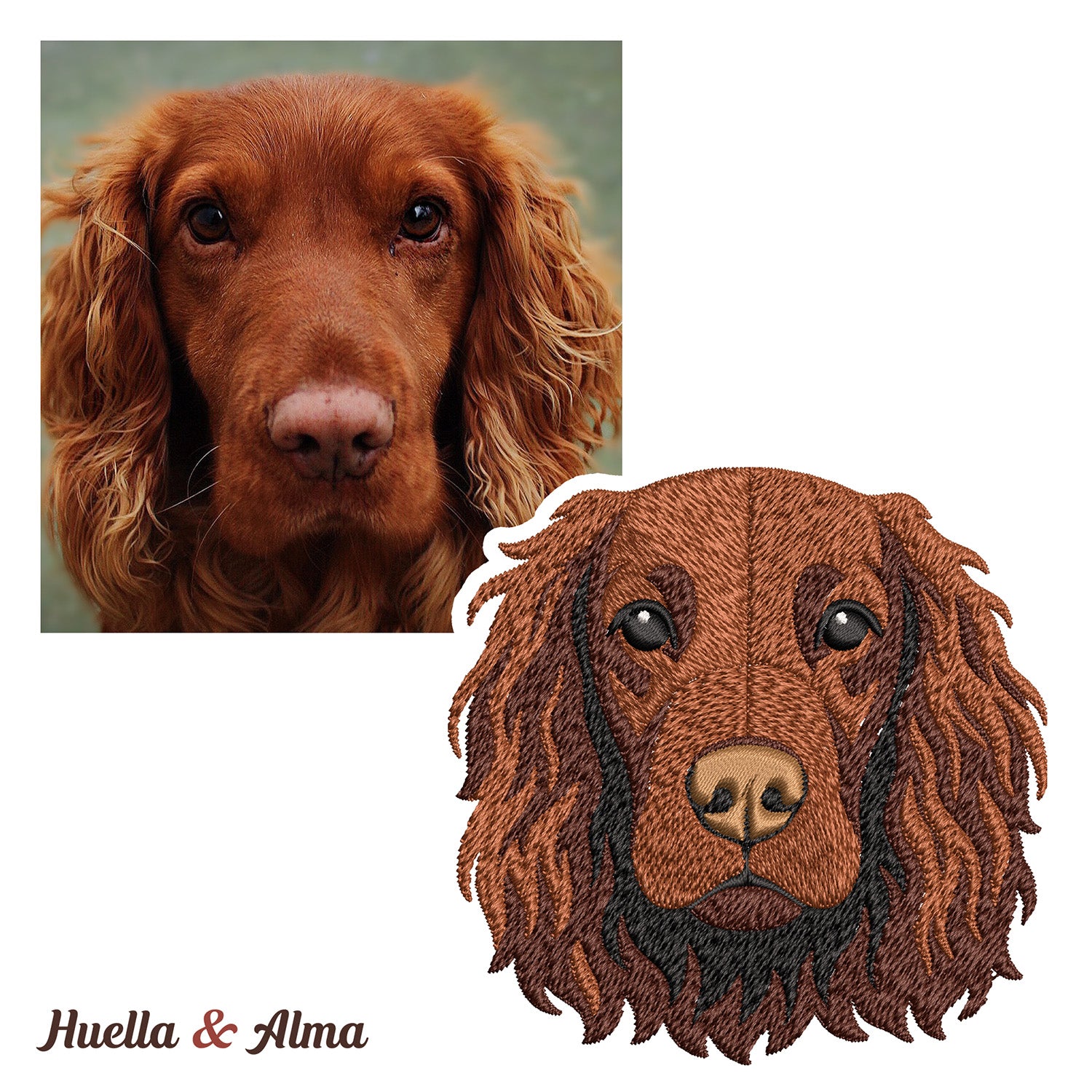 Musculosa bordada personalizada con tu perro - Huella y Alma