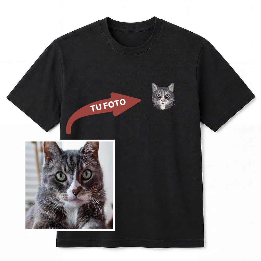 Remera bordada personalizada con tu mascota - Huella y Alma
