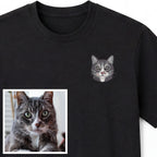 Remera bordada personalizada con tu Gato - Huella y Alma